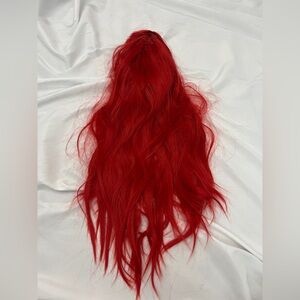Vibrant long Red Hair wig, synthetic
